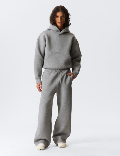 Weekday Loose Fit Scuba Sweatpants Grey XS
