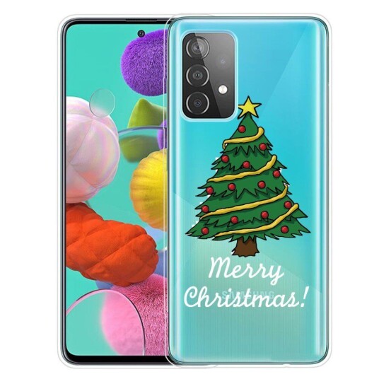 INCOVER Samsung Galaxy A72 5G / 4G TPU Plast Jul Deksel - Merry Christmas - Juletre
