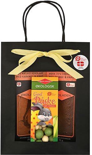 Økoladen Gourmet gavepose m. påskedragéer Ø 240 gr Økoladen Gourmet gavepose m. påskedragéer Ø 240 gr