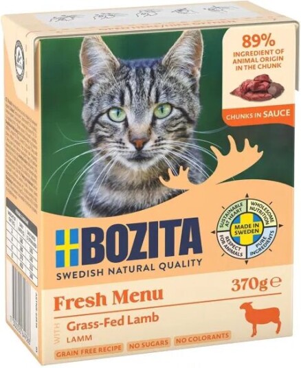 Bozita Våtfôr til Katter med Lam i Saus 370 g, Kornfritt