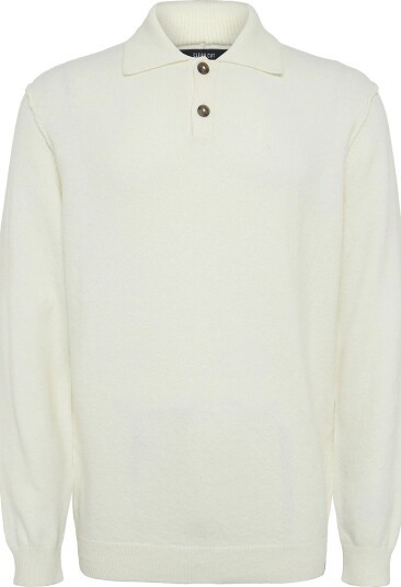 Clean Cut Copenhagen Vester Polo Knit ECRU 3XL