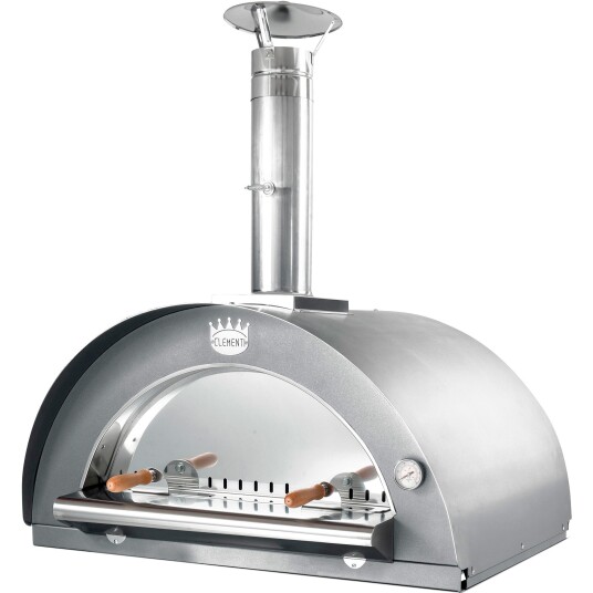 Clementi Family Vedfyrt Pizzaovn 100x80 cm Rustfritt stål