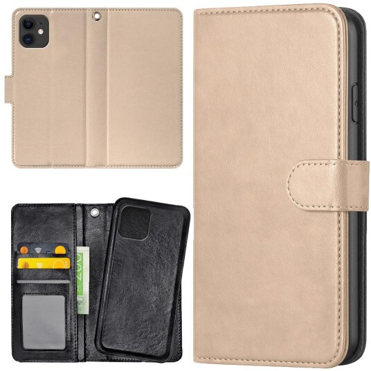 Generic Iphone 12/12 Pro - Lommebok Deksel Beige