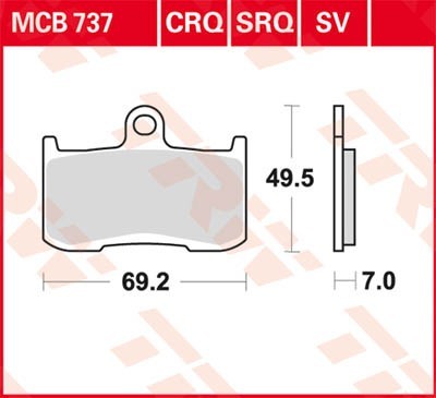 Bremseklosser TRW MCB737 Bremseklosser TRW MCB737
