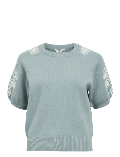Object Objrashia Knit 2/4 Re Pullover 134 - Blue - XS