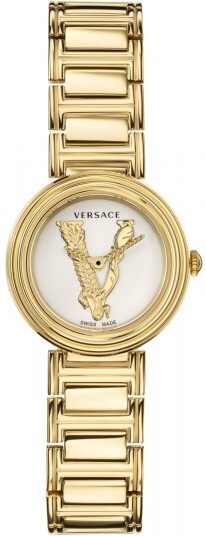 Versace Dameklokke VET300221 Virtus Set Hvit/Gulltonet stål Ø28 mm