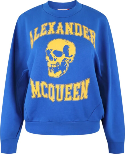 Alexander McQueen Dame Gensere & Hettegensere Blå S,