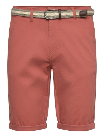 Lindbergh Superflex Chino Shorts W?. Belt Coral M