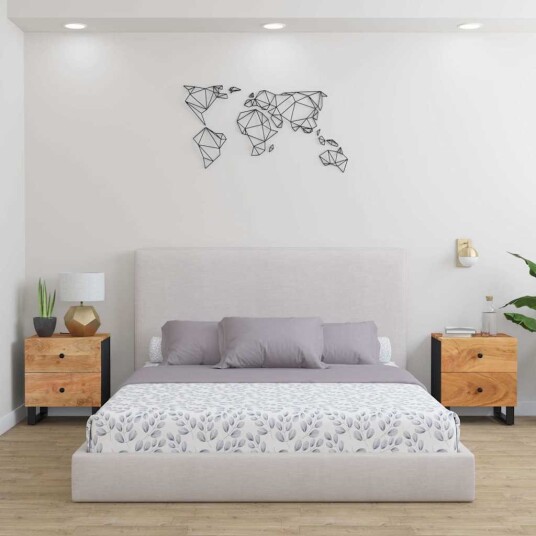 vidaXL Nattbord 2 stk 40x33x46 cm heltre akasie
