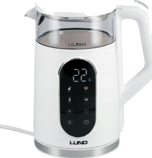 Lund Electric Vannkoker 1,7 L Temperaturreg. Hvit