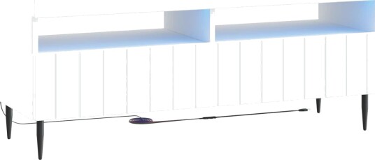 vidaXL LED TV skap Hvit Konstruert tre