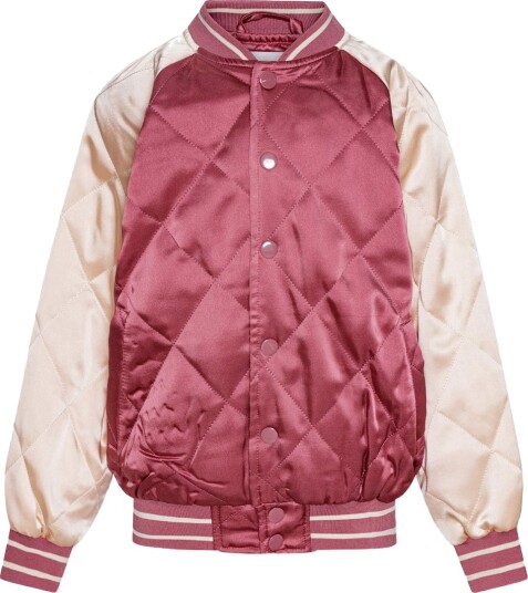 Molo Bomber Jakke Haru Dark Rose/Krem m. Broderi Molo 6 år (116) Overgangsjakke Rosa