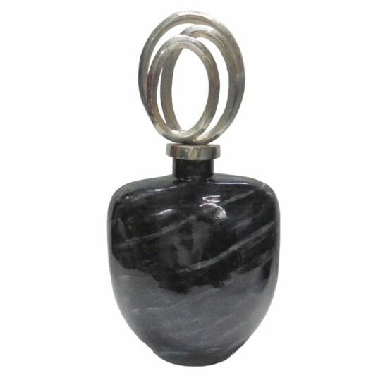 Dkd Home Decor Vase Dkd Home Decor Krystall Sølv Svart Aluminium Moderne (23 X 13 X 41 Cm)