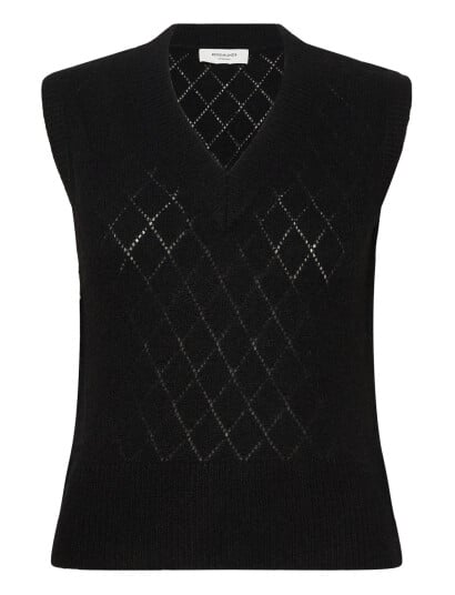 Rosemunde Rwaida Alpaca Sl V-Neck Vest - Black - S