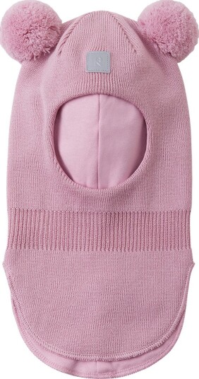 Reima Balaclava Strikk Vekkuli 2 lags Grey Rosa Reima 52 cm Balaclava dobbel