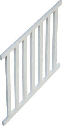 Palmako Terrasserekkverk siri for trapp hvit 1685x790mm stendere 45x45 Palmako Terrasserekkverk siri for trapp hvit 1685x790mm stendere 45x45