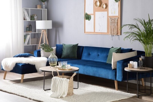 Vadso Hjørnesofa 303 cm Blå