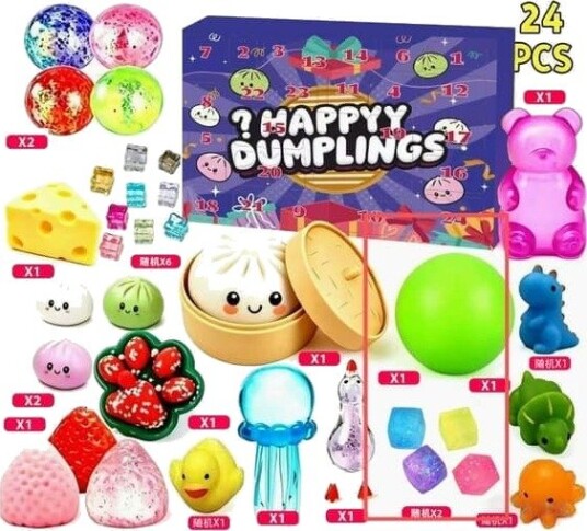 2026 Ny Squishy Bolle Bao Bolle Adventskalender Dampet Bolle Stor Dampet Bolle