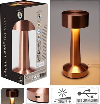Slowmoose Bordlampe I Kobber 21 Led 21 Cm