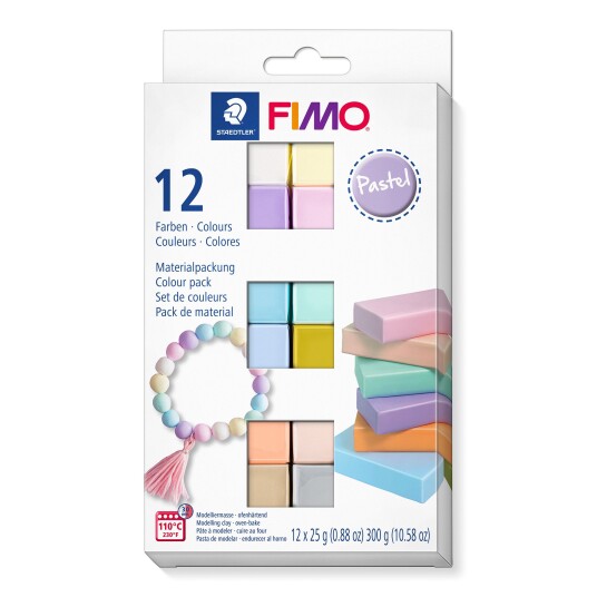 Staedtler FIMO Soft Modelleringsler 12 x 25 g Pastel colours