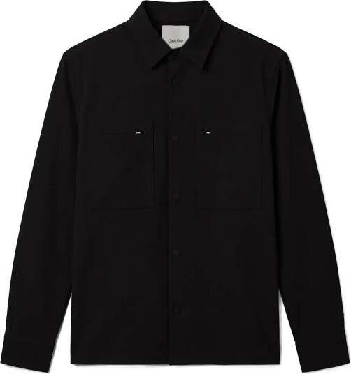 Calvin Klein Ls Tech Knit Dobby Classic Overs BLACK M Calvin Klein Ls Tech Knit Dobby Classic Overs BLACK M