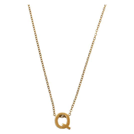 Timi of Sweden Viola Letter Necklace Stainless Steel Gold Q