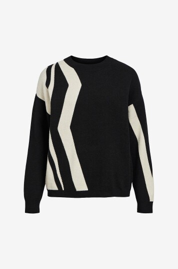 Object - Genser objRay LO L/S Knit Pullover - Svart Object - Genser objRay LO L/S Knit Pullover - Svart