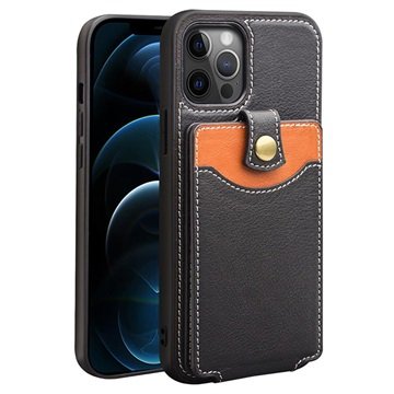 Qialino Business Style iPhone 12 Pro Max Skinndeksel Svart