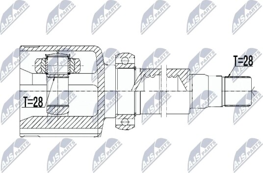 Nty Drivknute drivaksel NTY NPW FR 069