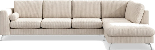 Ocean Lyx 4 seters Høyrevendt L formet Sjeselongsofa i Manchester Beige Ocean Lyx 4 seters Høyrevendt L formet Sjeselongsofa i Manchester Beige