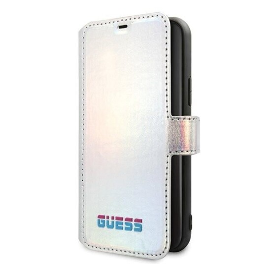Guess iPhone 11 Pro Max Iriserende Bokomslag Sølv