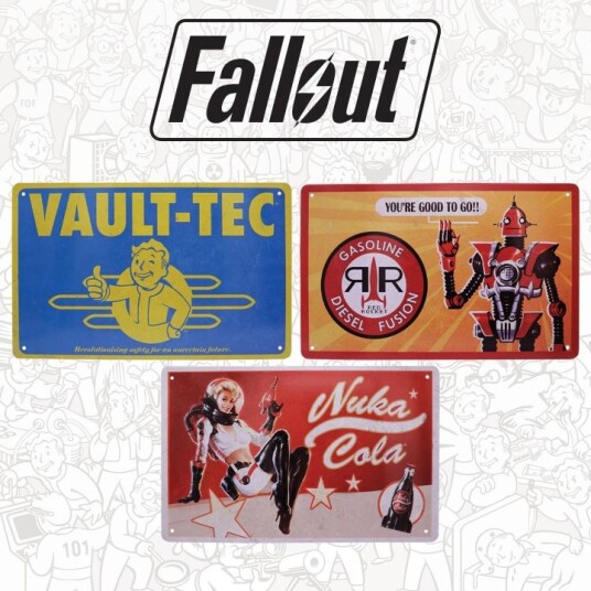 Fanatik Fallout tinnskilt sett Fanatik Fallout tinnskilt sett