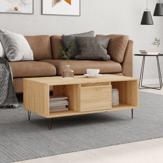 Salongbord sonoma eik 90x50x36,5 cm konstruert tre 8721012109742