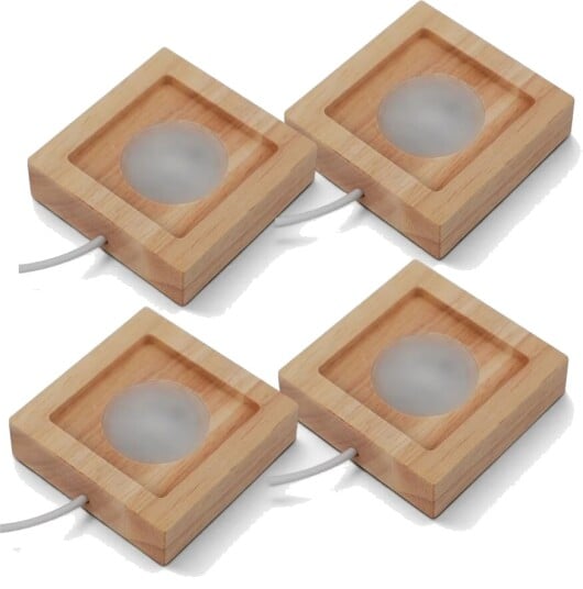 Wooden Light Display Stand 4 Pack