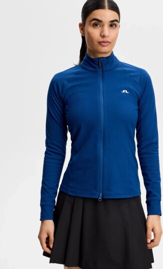 J. Lindeberg Mel Rib Mid Layer Blue L J. Lindeberg Mel Rib Mid Layer Blue L