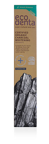 Ecodenta Tannkrem Whitening m. Svart Kull 75ml Ecodenta Tannkrem Whitening m. Svart Kull 75ml
