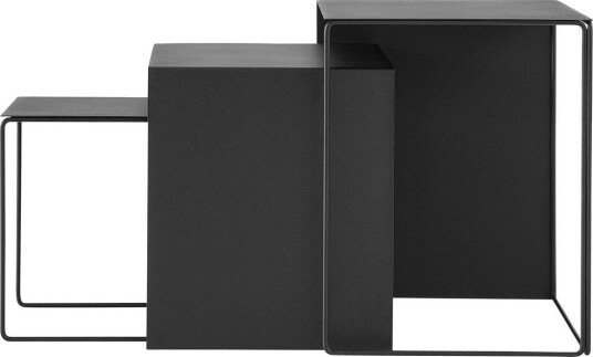 ferm LIVING Cluster bord 3-pakn. Svart
