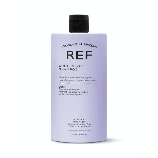 REF Stockholm Cool Silver Sjampo 285 ml - Sulfatfri og Vegansk for Nøytralisering av Gule Toner REF Stockholm Cool Silver Sjampo 285 ml - Sulfatfri og Vegansk for Nøytralisering av Gule Toner