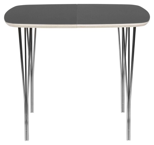 Haslev Møbelsnedkeri Symphony Spisebord 86 - Grafittlaminert/Krom, 90x90