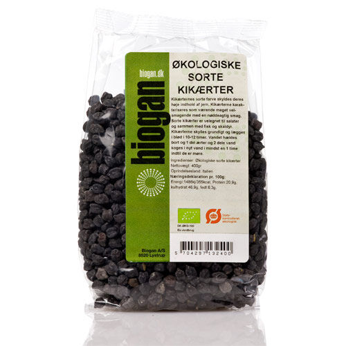 Biogan Kikerter Sorte Ø 500g Biogan Kikerter Sorte Ø 500g