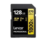Lexar Professional 1800x SDXC 128 GB klasse 10 UHS-II/U3 V60-kort (LSD1800128G-BNNNG)