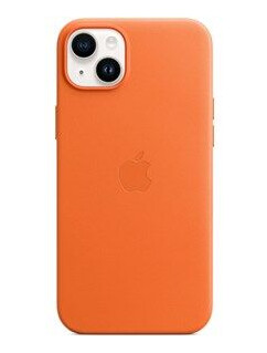 Apple iPhone 14 Plus Leather Case with MagSafe - Orange