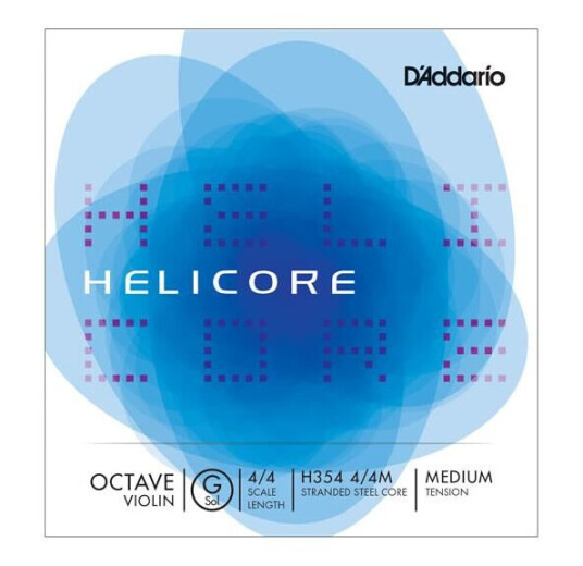 D'Addario H354 4/4m Violin String Helicore Octave G G2-Tungsten/Sølv 1