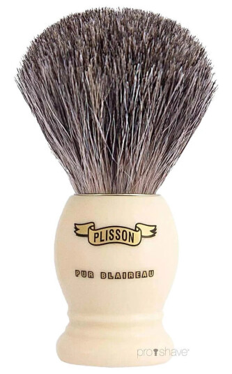Plisson Shaving Brush, Russian Grey Badger & Imit. IvorySize 12