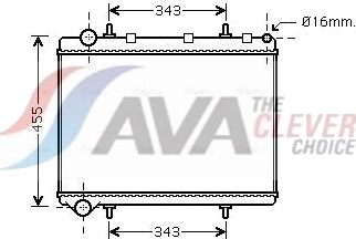 AVA COOLING SYSTEMS PE2259 Radiator motorkjøling AVA COOLING SYSTEMS PE2259 Radiator motorkjøling