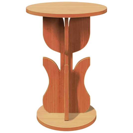 Sidetabell Voksbrun 39.5 x 39.5 x 53.5 cm Massiv furu tre