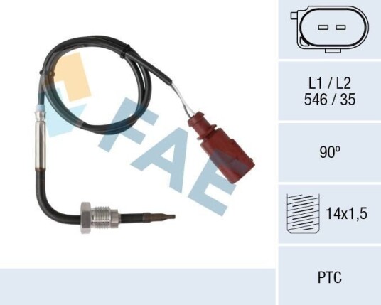 FAE 68016 Sensor, eksostemperatur