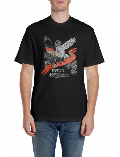 Replay T Shirt Relaxed Black S Replay T Shirt Relaxed Black S