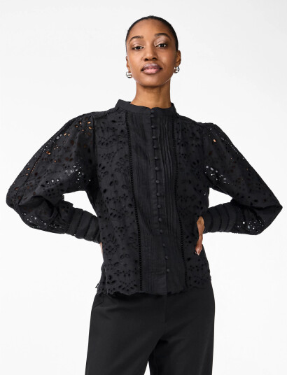 YAS Yasalessia Ls Shirt S. Noos - Black - 34