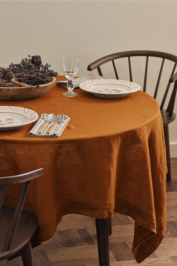 Ellos Home Duk Malva i 100% lin 140x140 cm Brun
